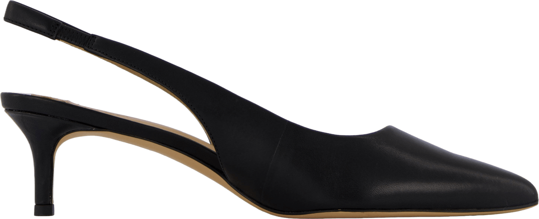 Lolah Burnished Leather Slingback Pump Černá
