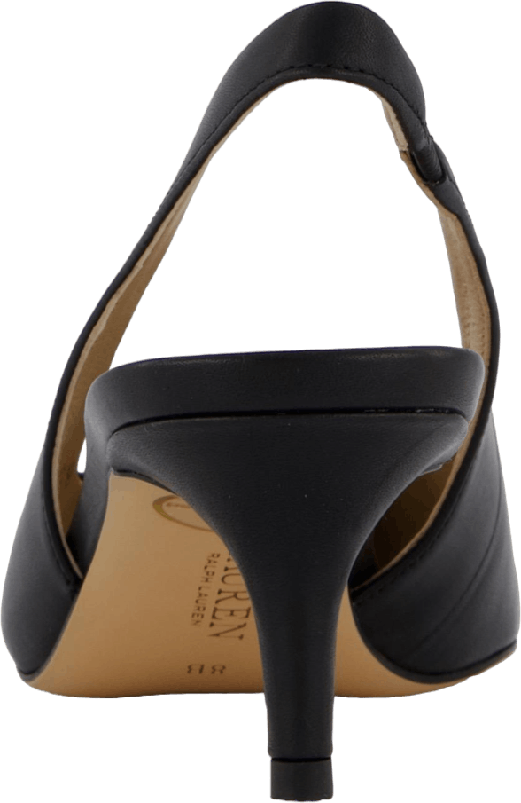 Lolah Burnished Leather Slingback Pump Černá
