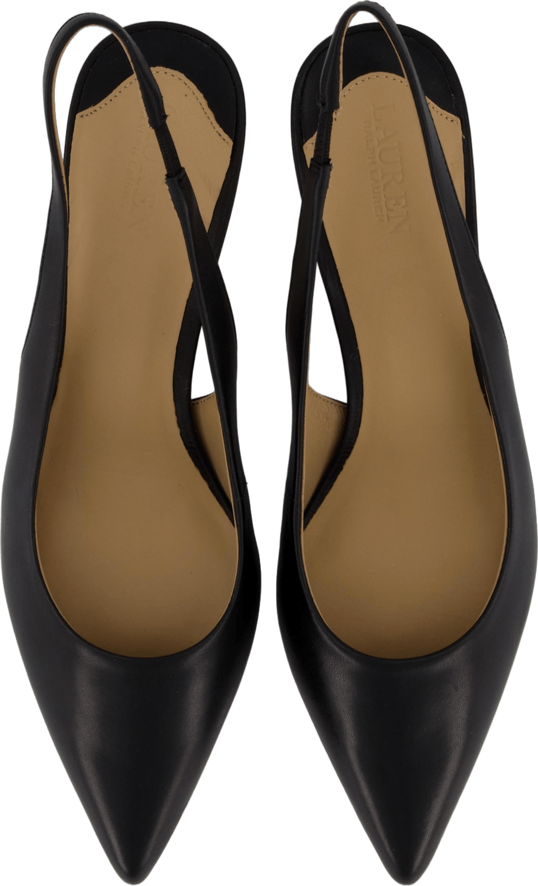 Lolah Burnished Leather Slingback Pump Černá