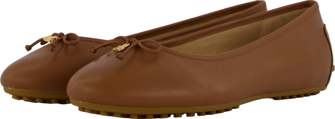 Jayna Nappaleder Driver Flat Deep Saddle Tan