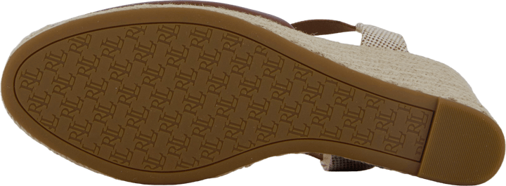 Pearle II Espadrille aus Leder und Segeltuch Deep Saddle Tan / Neutral / Deep Saddle Tan