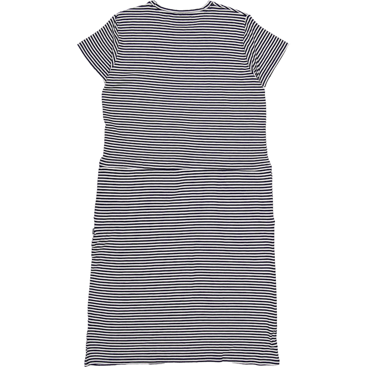 Carmen Dress Navy Stripes