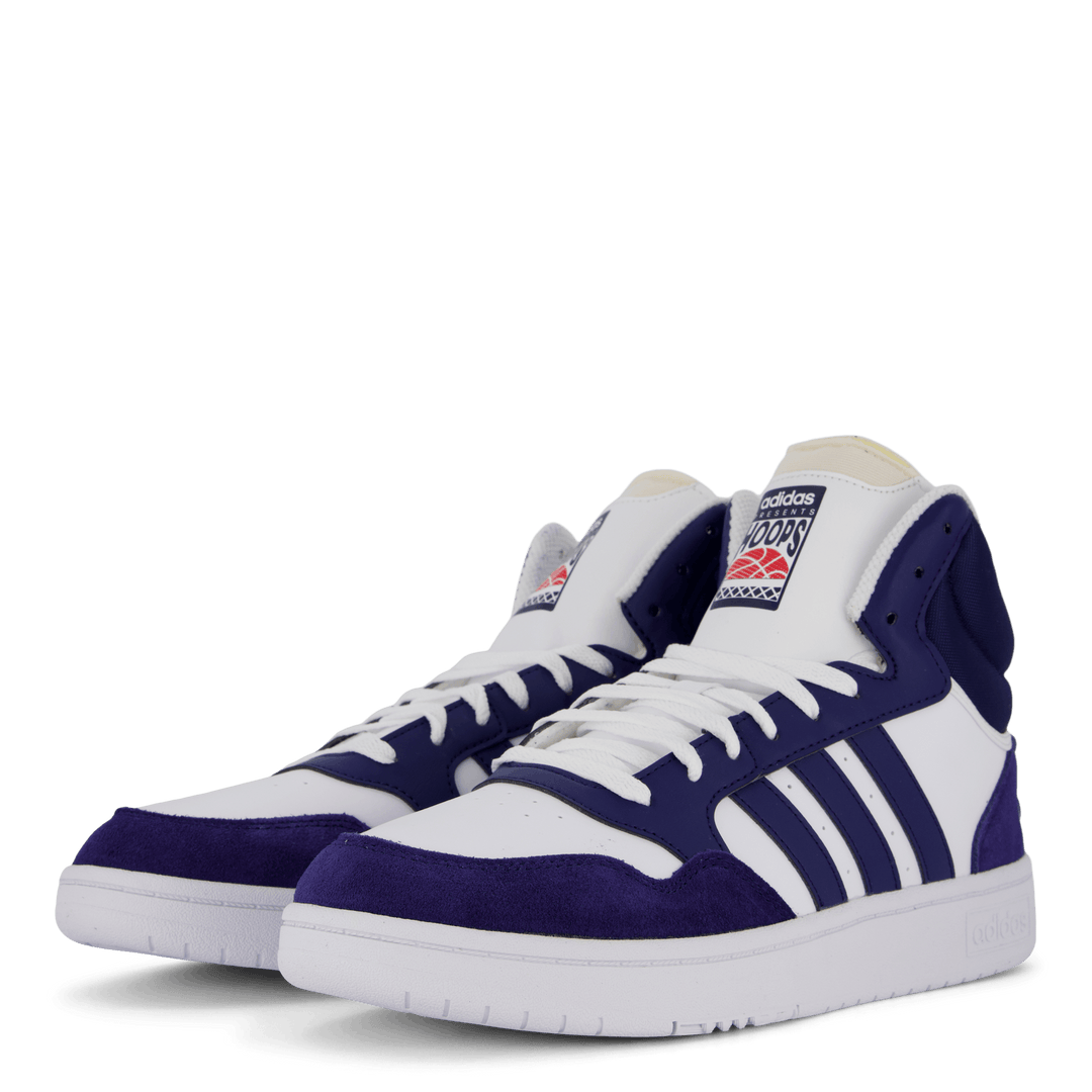 Hoops 3 Mid Lifestyle Basketball Classic Vintage Shoes Cloud White / Dkblue / Dkblue