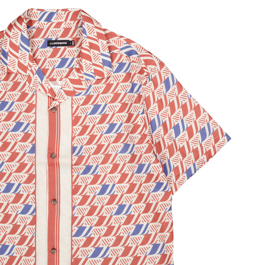 Elio Tencel Moto Druck Shirt S202 Moto Monogramm Grenze Ceda