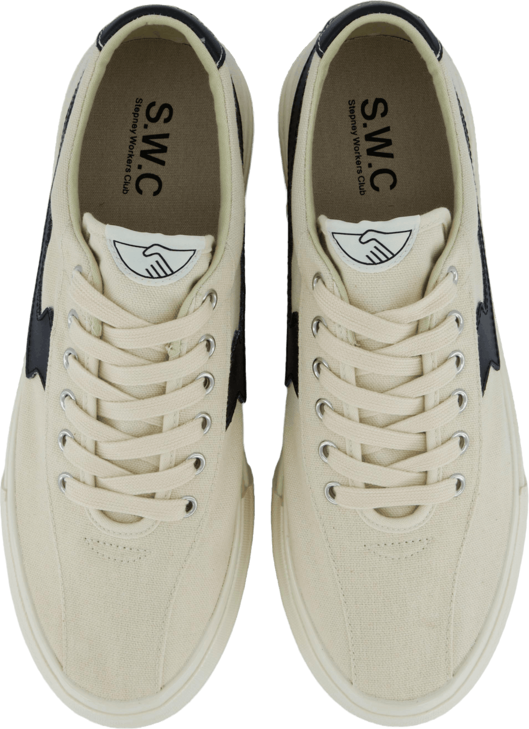 Dellow S-strike Canvas Ecru & Schwarz