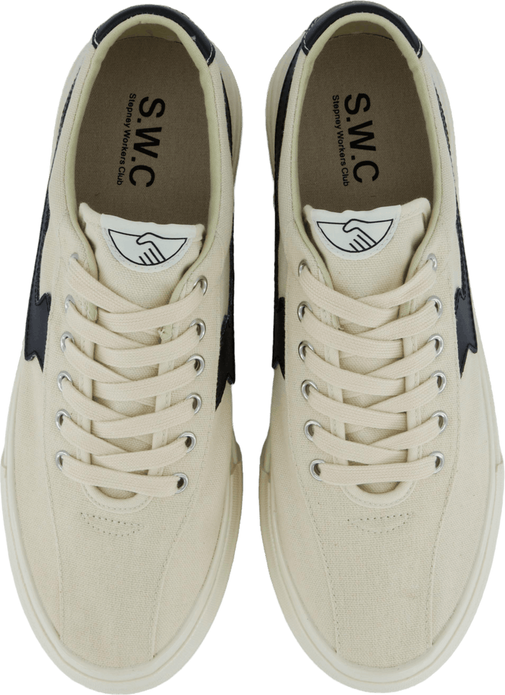 Dellow S-strike Canvas Ecru & Schwarz