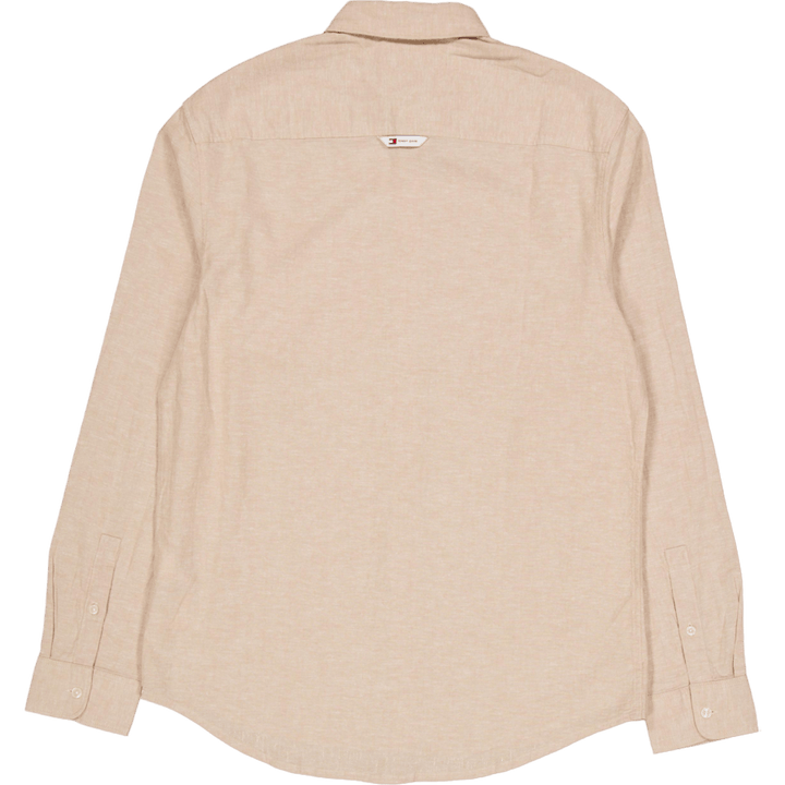 Tjm Reg - Camicia in misto lino color fulvo