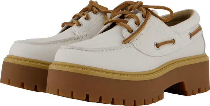 Stone Street Boat Shoe White Full Grain