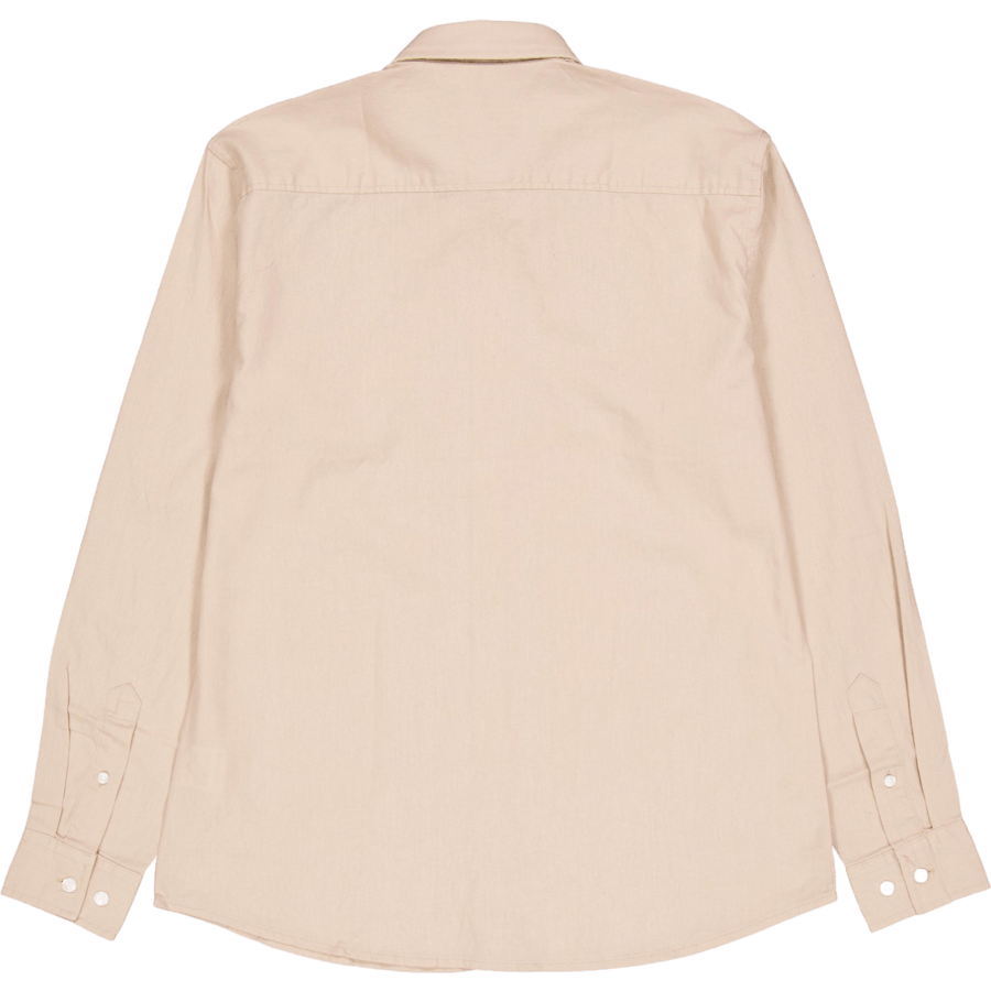 Puuvillane / linane särk L/s khaki värvi