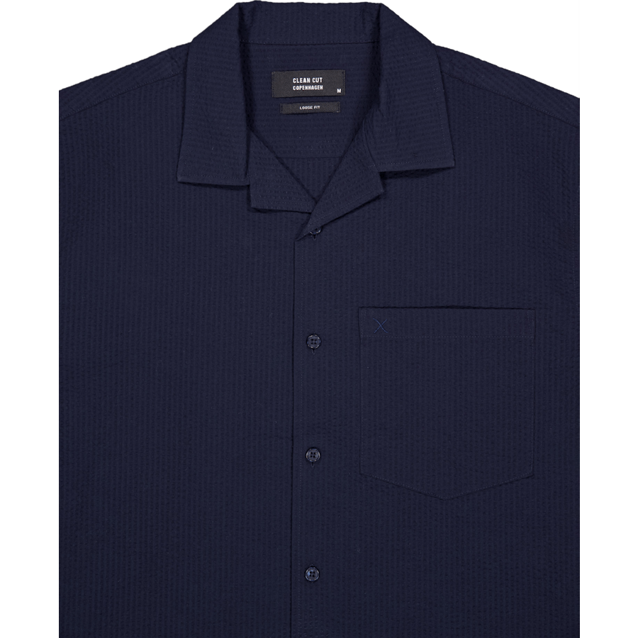 Bowling Julius Seersucker Shir Navy