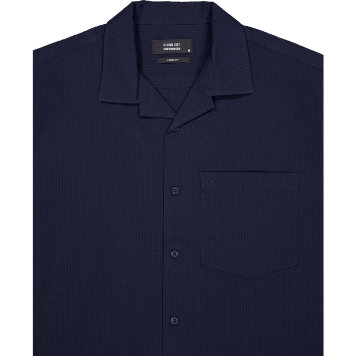 Bowling Julius Seersucker Shir Navy