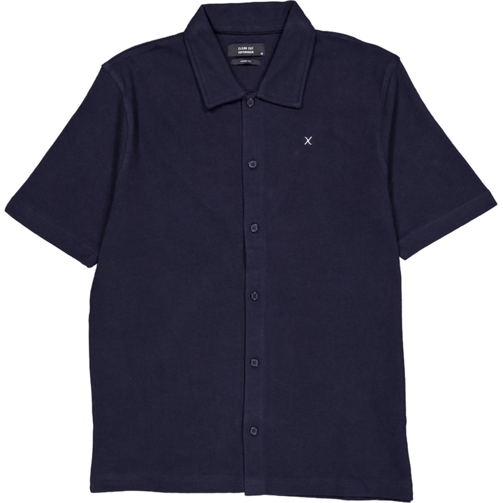 Strukturovaná košile Calton S/s Dark Navy