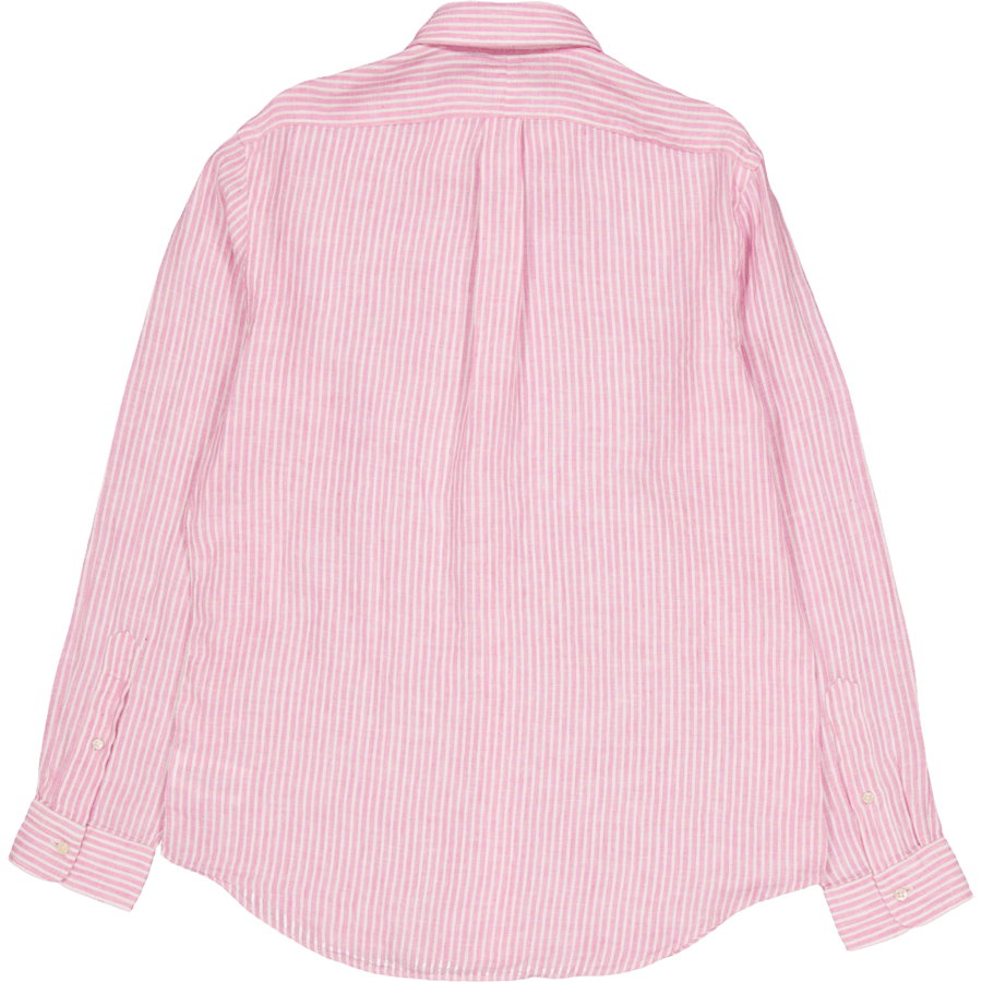 Stripete skjorte med klassisk passform Rosa / hvit