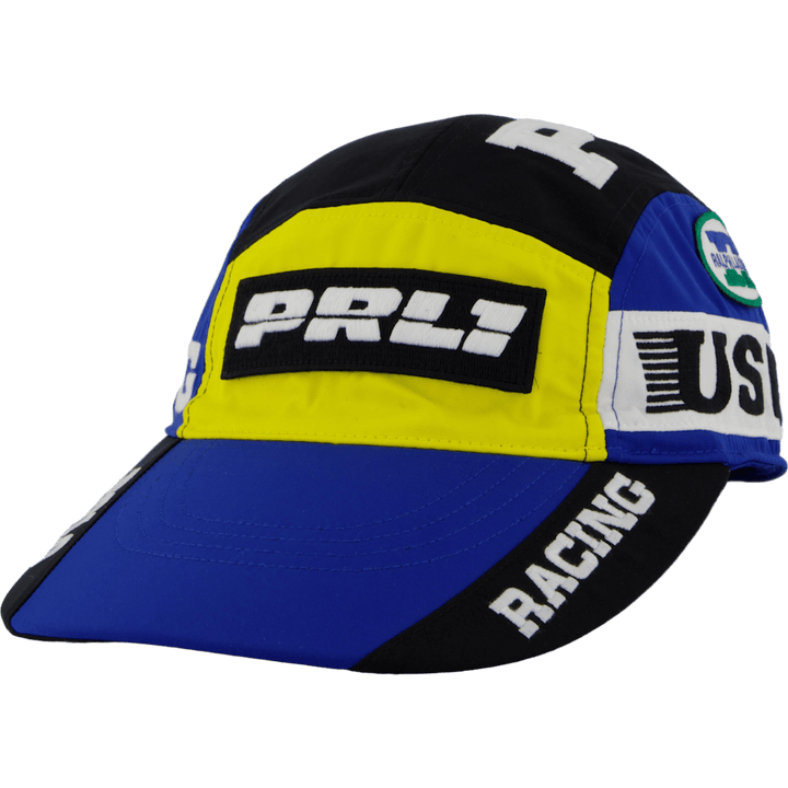 Casquette Polo à visière longue et blocs de couleurs Noir/Étoile saphir