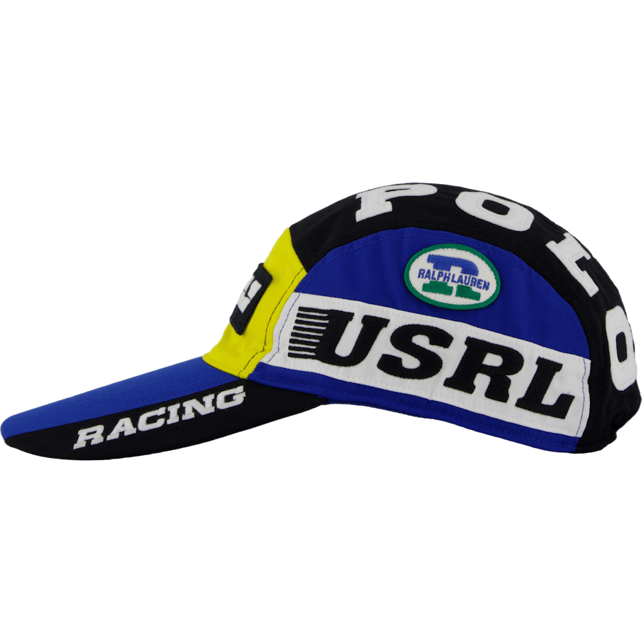 Casquette Polo à visière longue et blocs de couleurs Noir/Étoile saphir