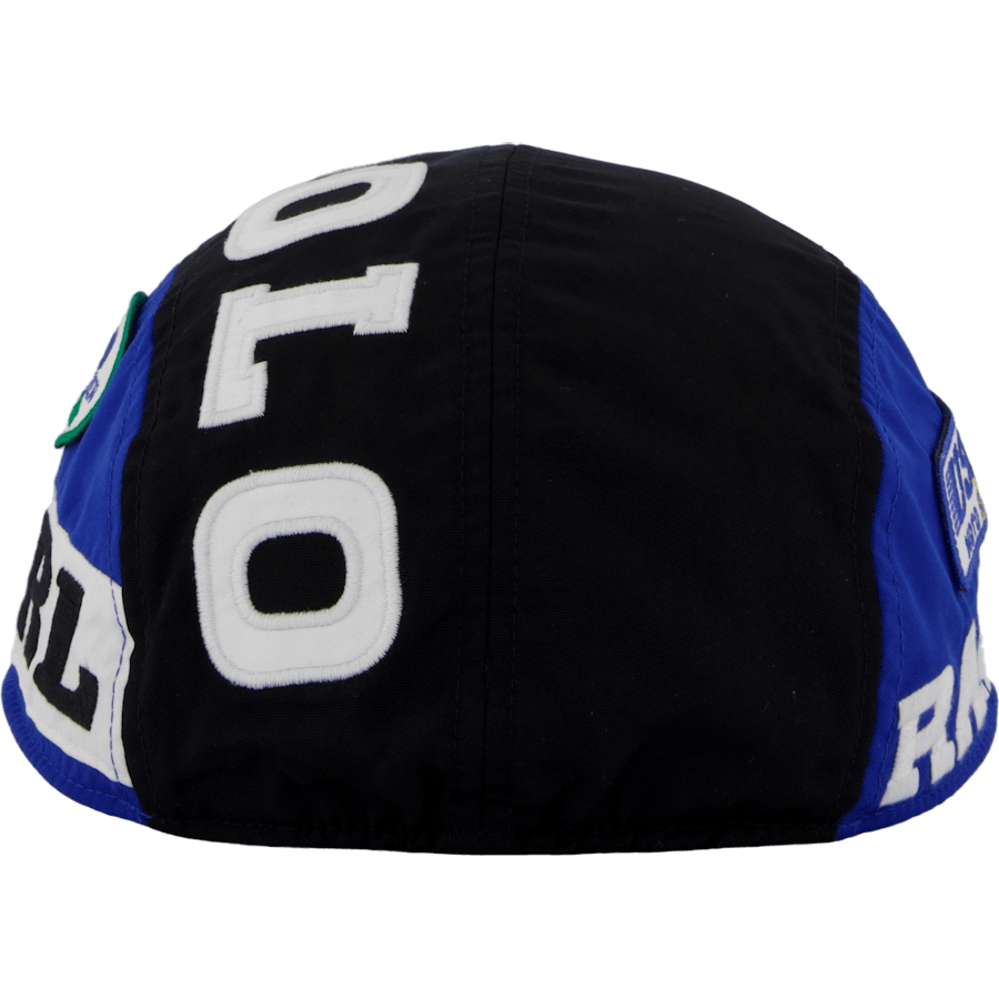 Casquette Polo à visière longue et blocs de couleurs Noir/Étoile saphir