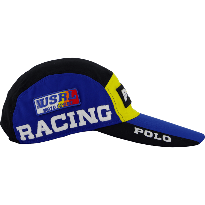 Casquette Polo à visière longue et blocs de couleurs Noir/Étoile saphir