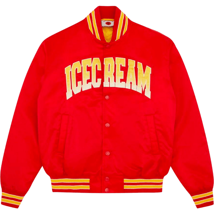 College Saten Bomber Red