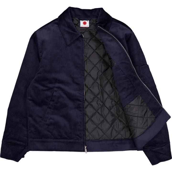 Veste de travail en velours côtelé bleu marine