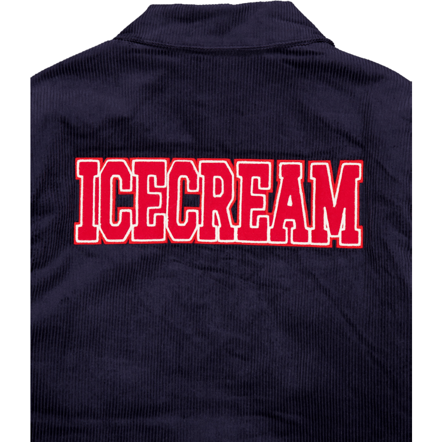 Veste de travail en velours côtelé bleu marine