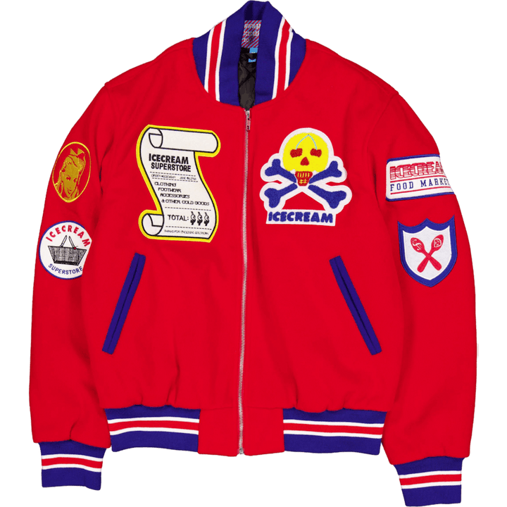Veste universitaire rouge Ice Cream Supplies