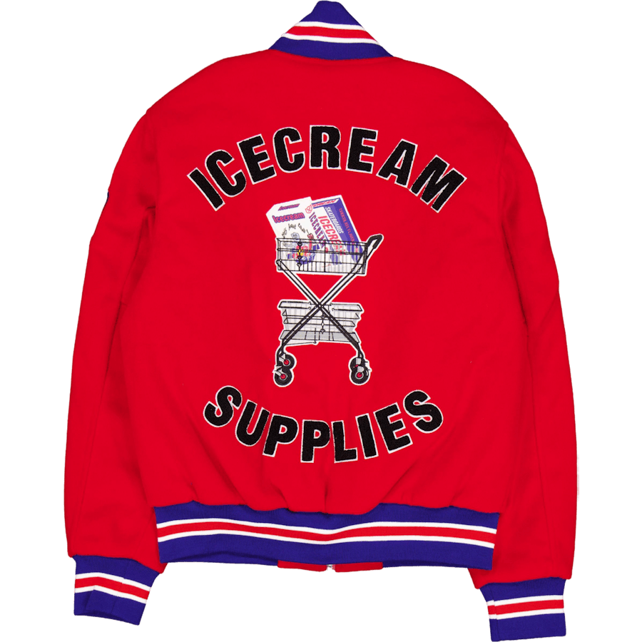 Veste universitaire rouge Ice Cream Supplies