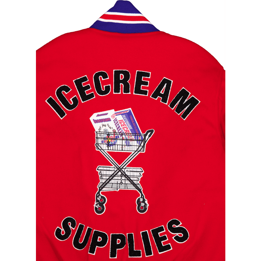 Veste universitaire rouge Ice Cream Supplies