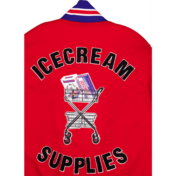 Veste universitaire rouge Ice Cream Supplies