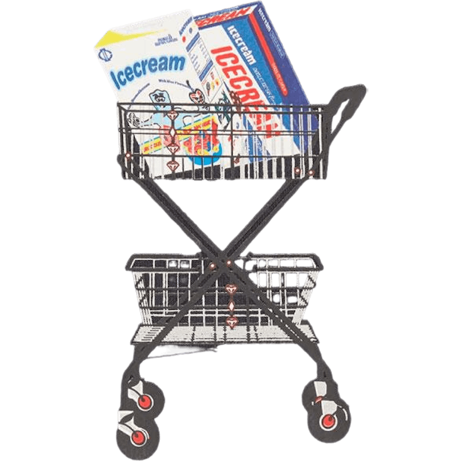 Pull ras du cou Ice Cream Supplies bleu marine