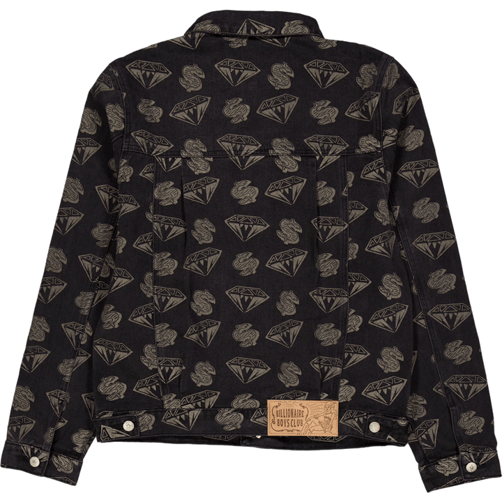 Veste en jean noire Diamonds & Dollars