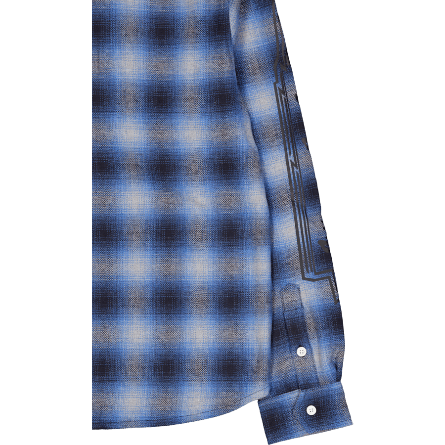 Chemise à carreaux L/s bleue