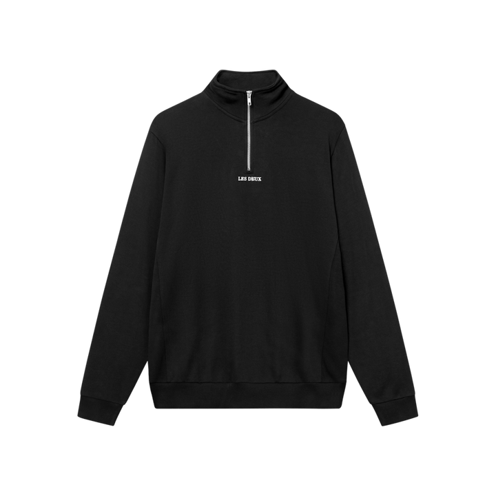 Sweat-shirt Dexter demi-zip noir