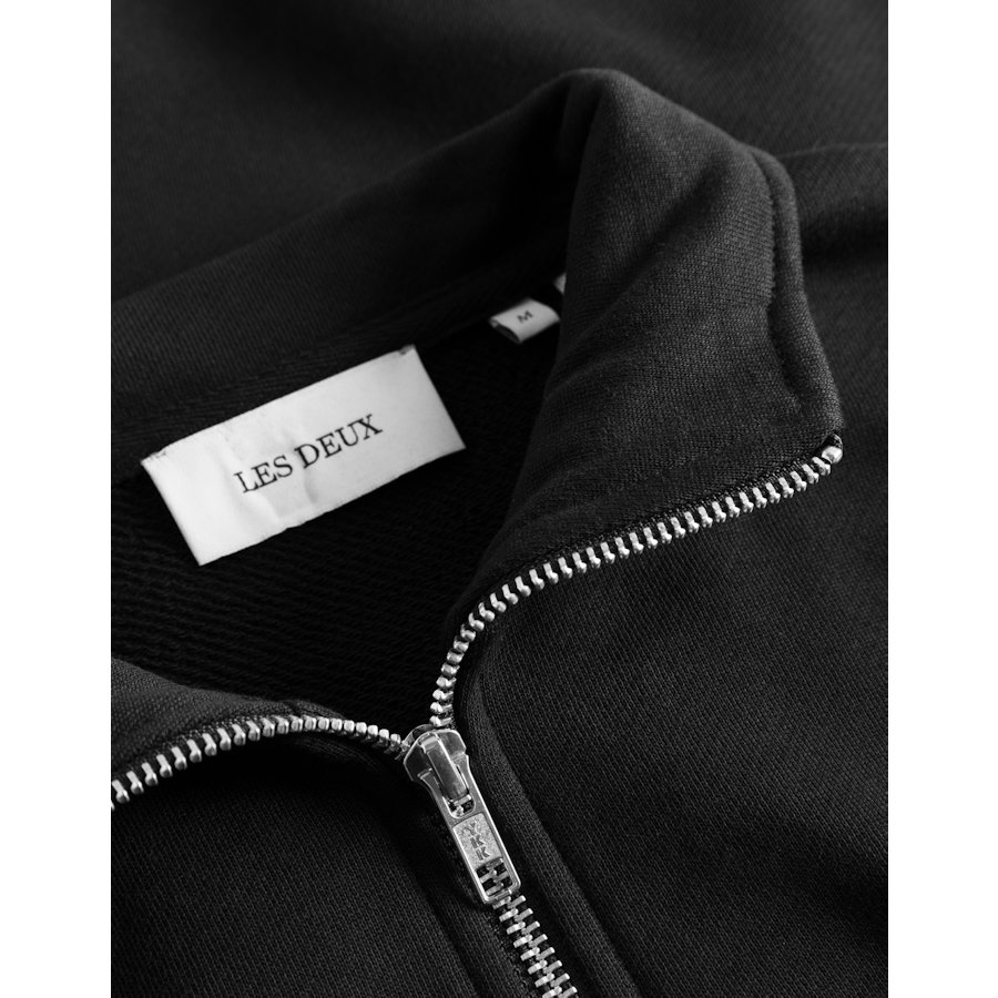 Sweat-shirt Dexter demi-zip noir