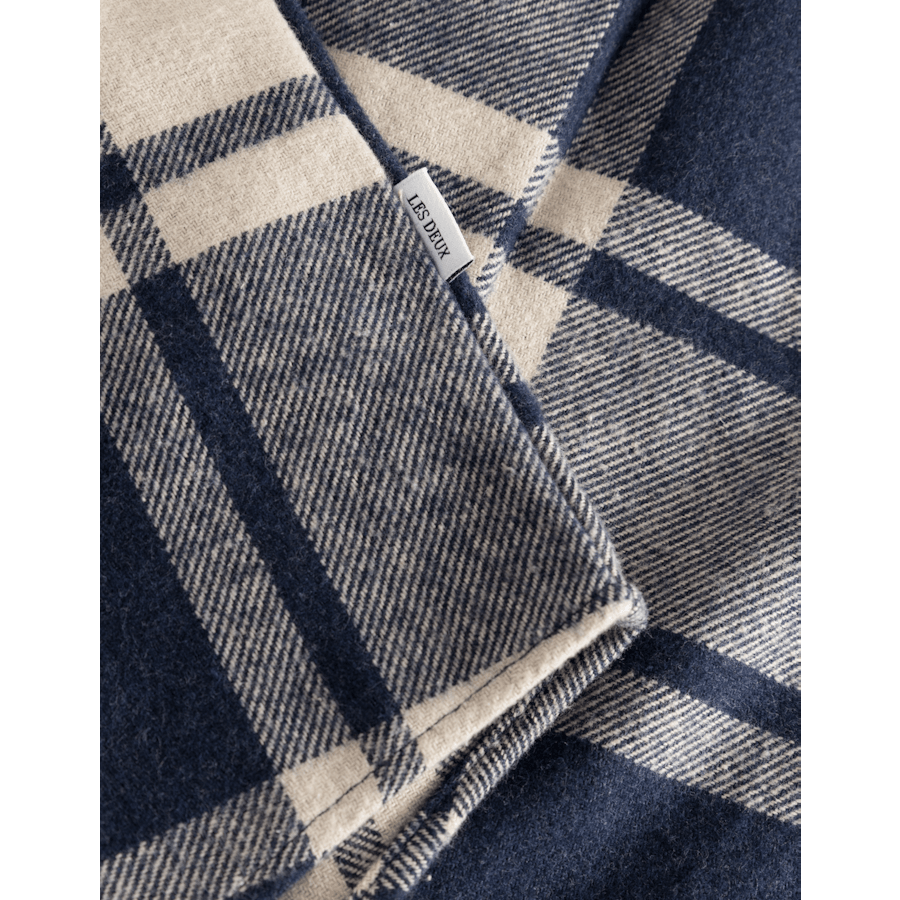 Chemise en flanelle Jeremy bleu marine foncé/sable clair du désert