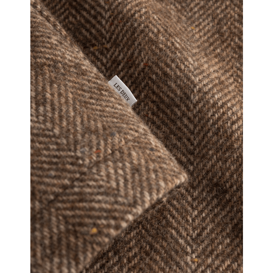 Surchemise à chevrons Milian marron café/sable foncé