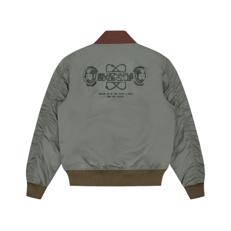 Giacca bomber in nylon Olive