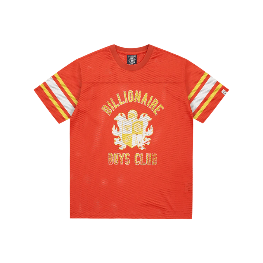 Maillot de football en maille avec logo Crest Orange