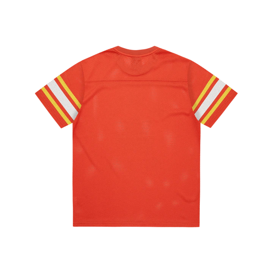Maillot de football en maille avec logo Crest Orange