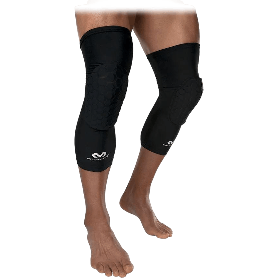 Šestkotni rokavi za noge / par Črna