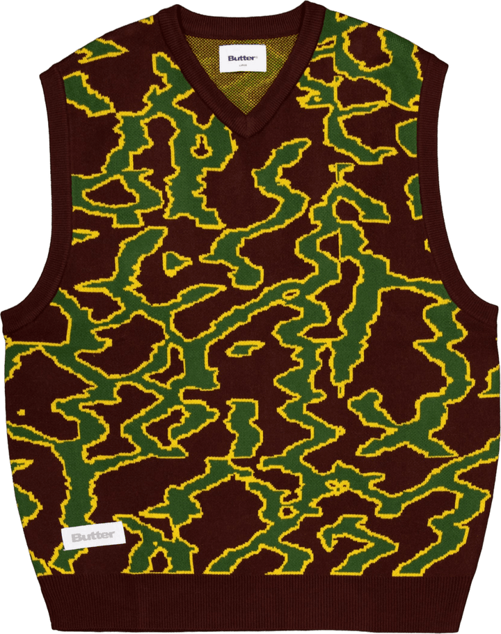 Gilet Surge in maglia prugna scuro