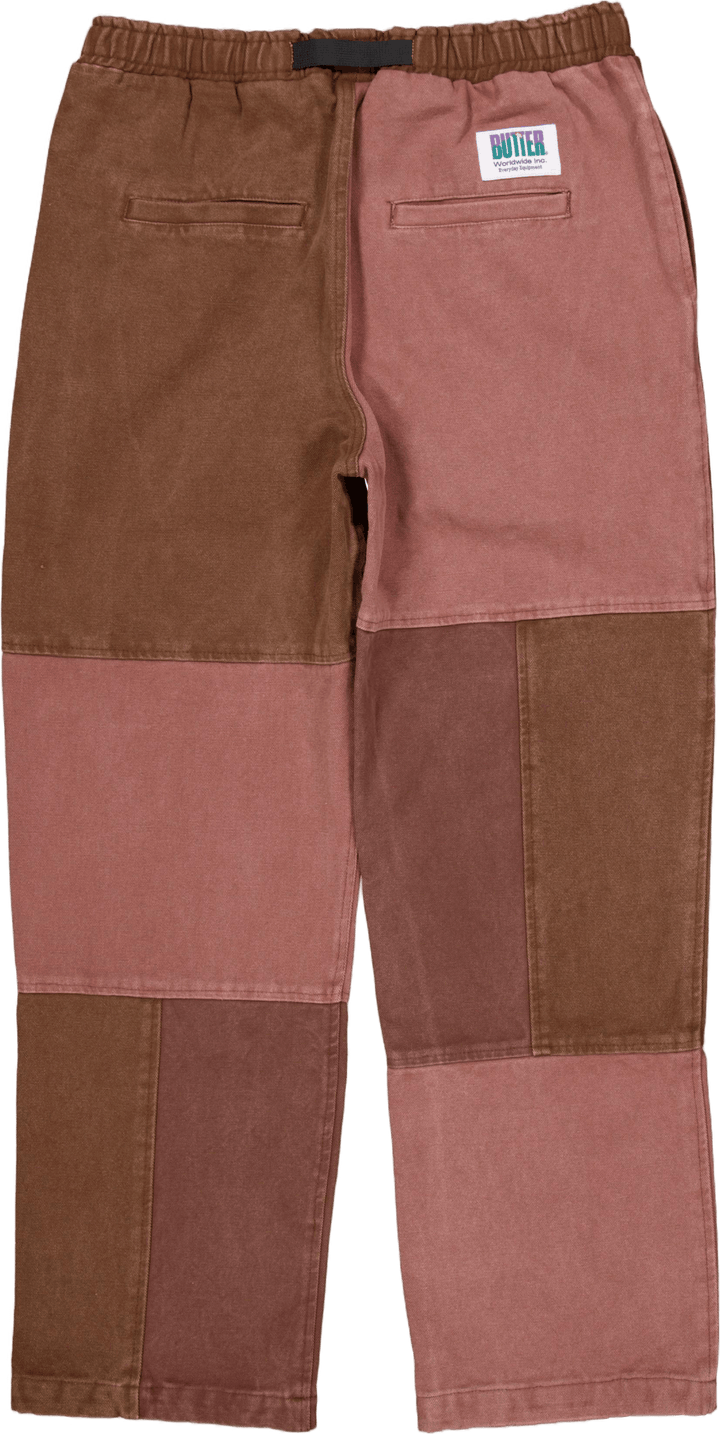 Pantaloni patchwork in tela lavata Lavati Borgogna