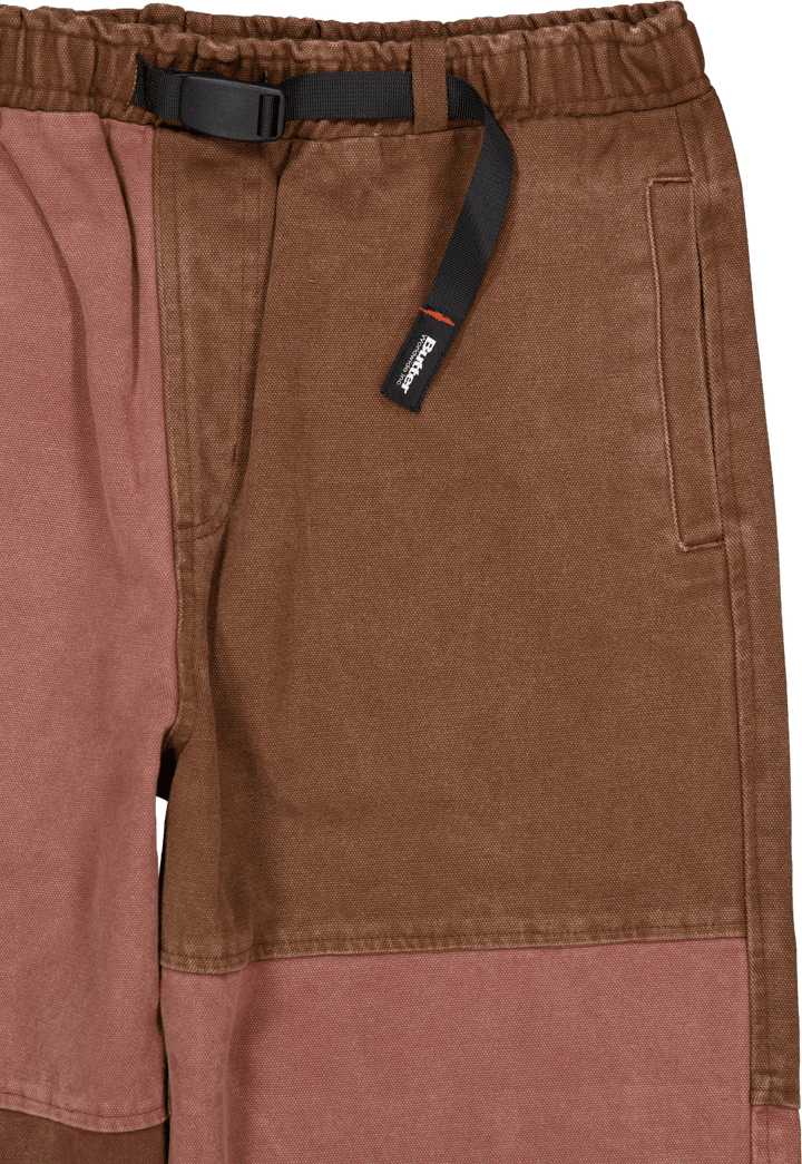 Pantaloni patchwork in tela lavata Lavati Borgogna