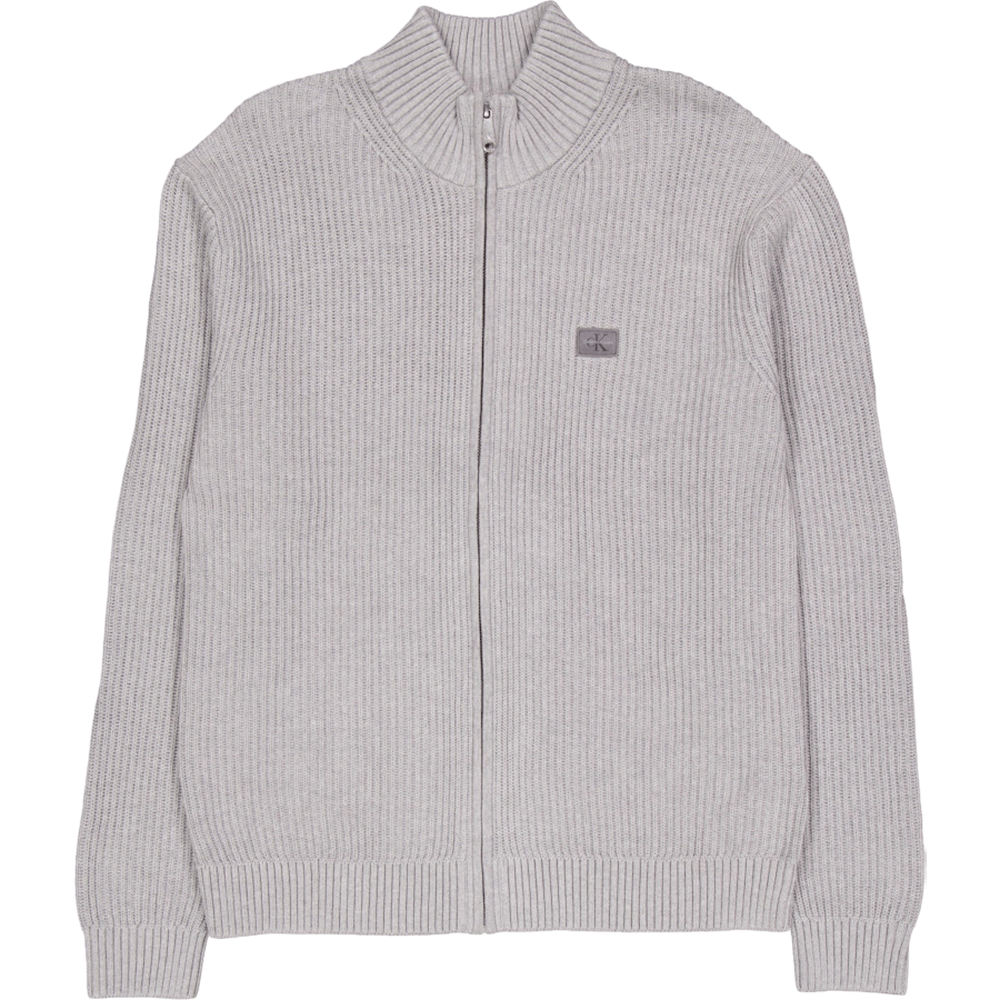 Camisola com fecho de correr Woven Label P41 Cinzento Urze