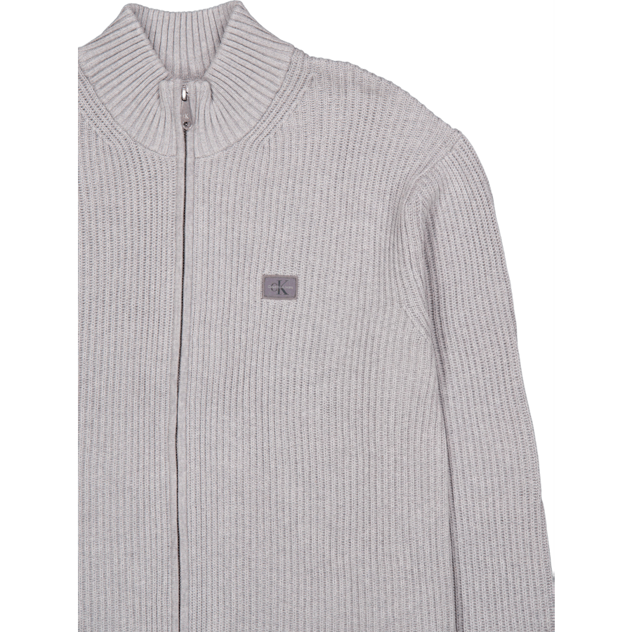 Camisola com fecho de correr Woven Label P41 Cinzento Urze