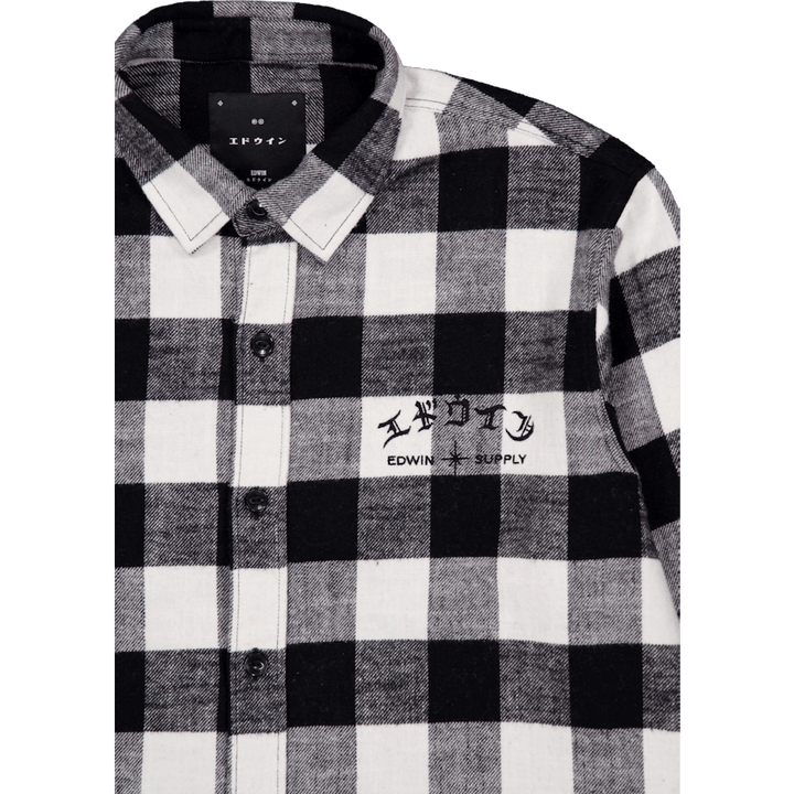 Koszula Sebastian Ls-czarny/biały/czarny/biały