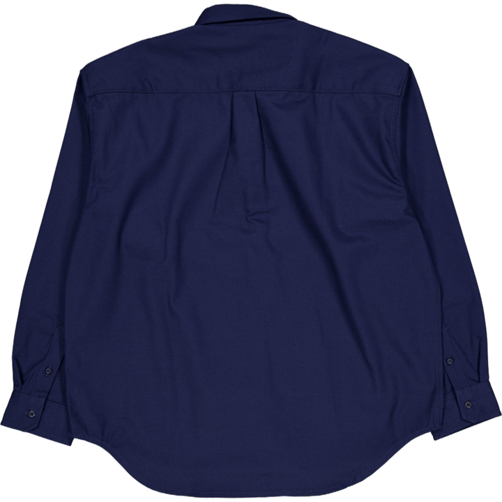 L/s Module Script Shirt Air Force Blue / White