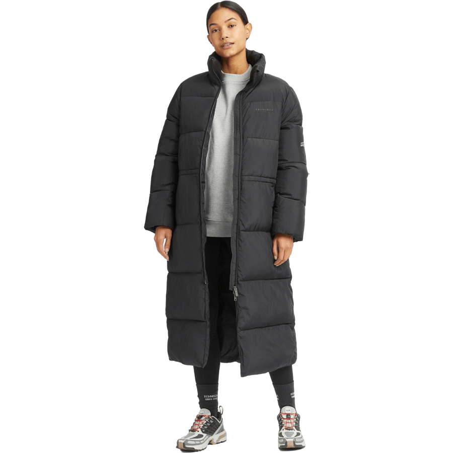 Pebble Drawstring Coat Black