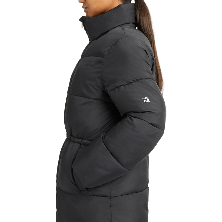 Pebble Drawstring Coat Black