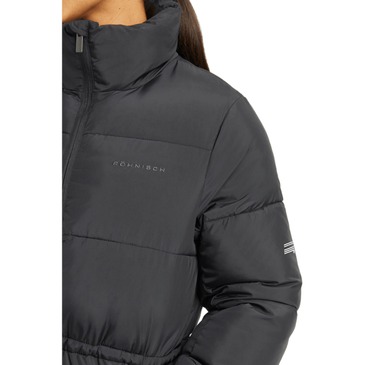 Pebble Drawstring Coat Black