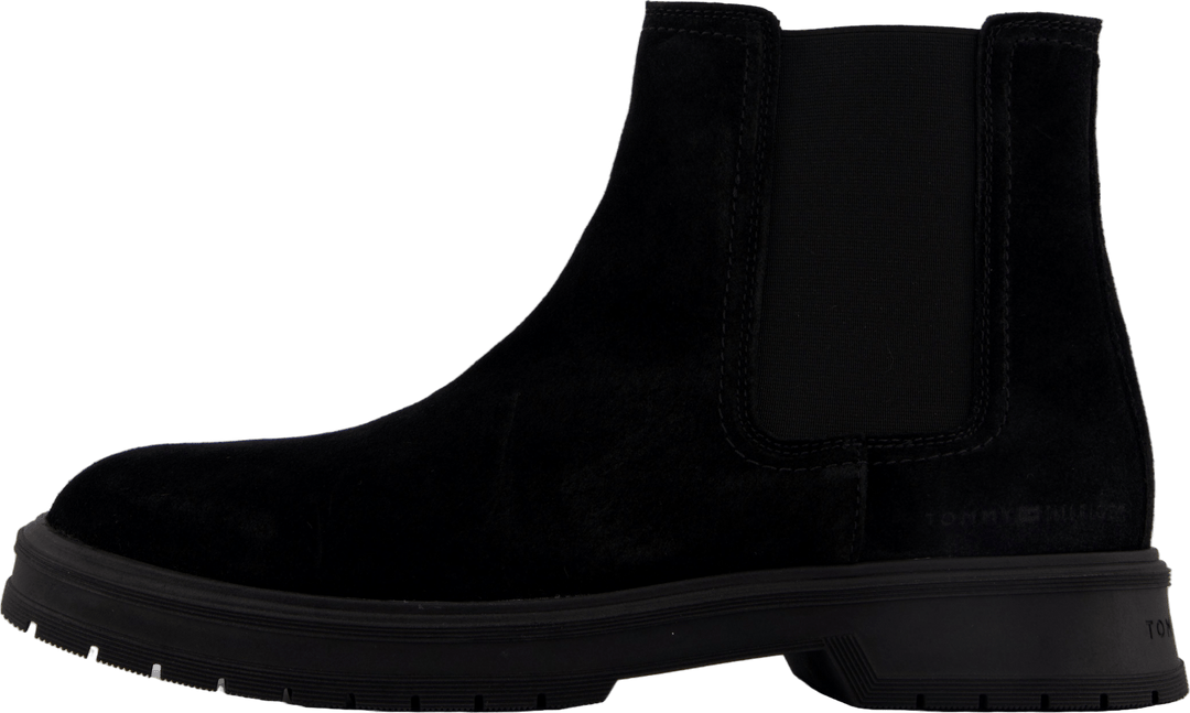 Hilfiger Suede Zip Chelsea Noir